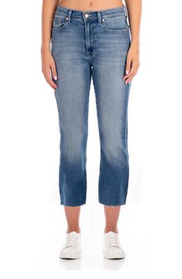 Modern American La Brea Raw Hem Crop Bootcut Jeans in Sunrise Blue