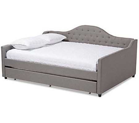 Modern & Contemporary Fabric Upholstered Daybed Trundle-Queen