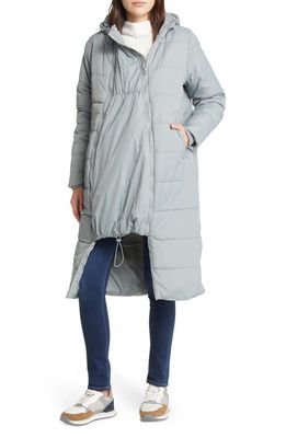 Modern Eternity 3-in-1 Long Quilted Waterproof Maternity Puffer Coat in Graphite