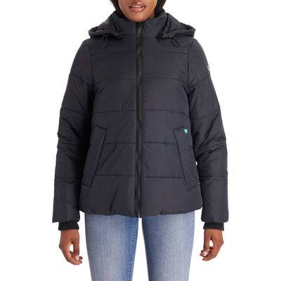 Modern Eternity Leia 3-in-1 Water Resistant Maternity/Nursing Puffer Jacket with Removable Hood in Black 