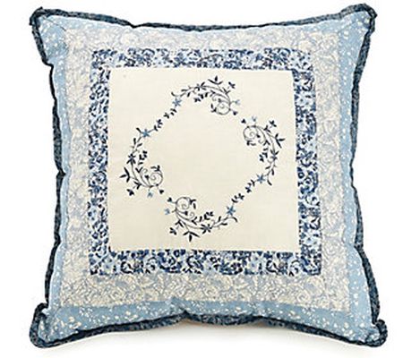 Modern Heirloom Charlotte Embroidery Square Pil low