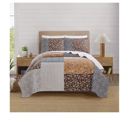 Modern Heirloom Tonal Global 3-Piece King Quilt Set