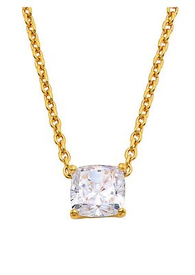Modern Love 18K-Yellow-Gold-Plated & Cubic Zirconia Pendant Necklace