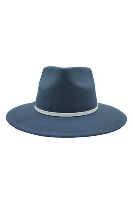 MODERN MONARCHIE Wool Fedora in Denim Blue