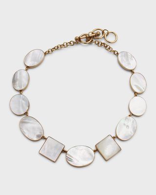 Modern Mother-of-Pearl Slice Necklace