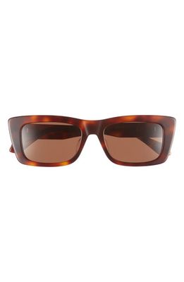 Mohala Eyewear Kea 53mm Low Nose Bridge Wide Width Polarized Square Sunglasses in Tiger Eye Tortoise