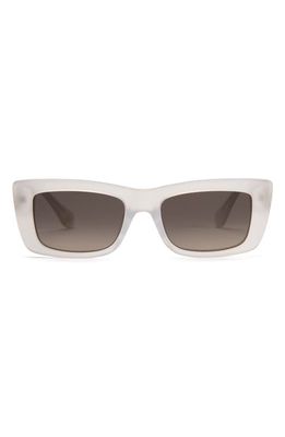 Mohala Eyewear Kea 53mm Medium Nose Bridge Wide Width Gradient Polarized Square Sunglasses in Kyoto Snow