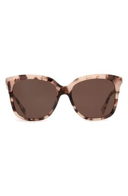 Mohala Eyewear Keana 54mm Low Bridge Medium Width Polarized Square Sunglasses in Cherry Blossom Tortoise