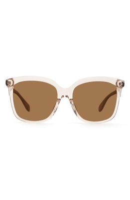 Mohala Eyewear Keana 54mm Low Bridge Medium Width Polarized Square Sunglasses in Lychee Soda