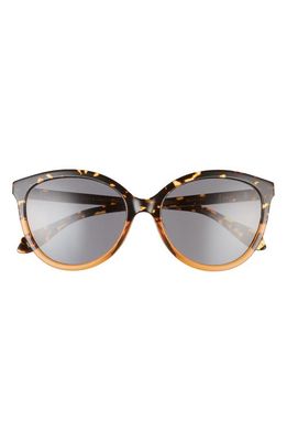 Mohala Eyewear Lana 55mm Medium Nose Bridge Medium Width Polarized Round Sunglasses in Fireside Tortoise Ombre