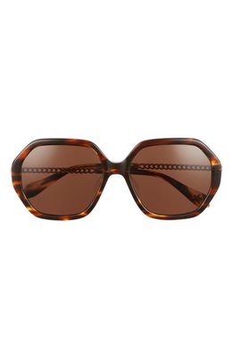 Mohala Eyewear Noela Low Bridge Wide Width 58mm Polarized Oversized Sunglasses in Chai Tortoise