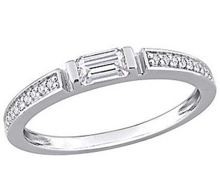 MoissanIce Moissanite 0.30 cttw Anniversa ry Ba d, Sterling