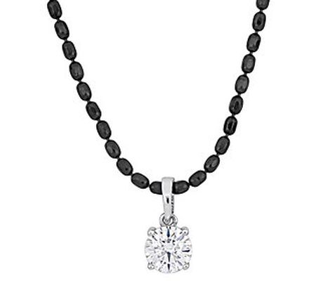 MoissanIce Moissanite 0.95 cttw Pendant w/ Chai n, Sterling