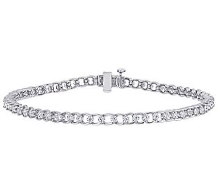 MoissanIce Moissanite 1.70 cttw Tennis Bracelet Sterling