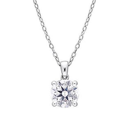 MoissanIce Moissanite 1.85 cttw Pendant w/ Chai n, Sterling