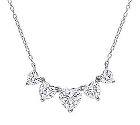 MoissanIce Moissanite 2.45 cttw Heart Necklace, Sterling