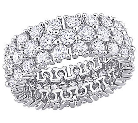 MoissanIce Moissanite 4.10 cttw Eternity Band R ing, Sterling