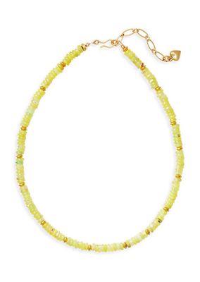 Mojave 24K-Gold-Plated & Gemstone Beaded Necklace