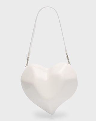 Molded Heart Top-Handle Bag