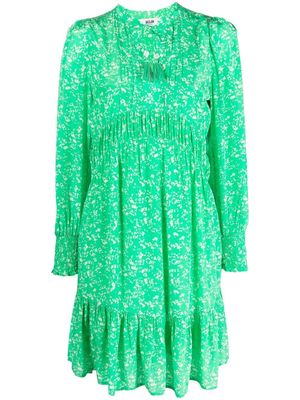 MOLIIN abstract-print pleated dress - Green