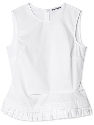 Molly Goddard Edwina ruffled sleeveless top - White