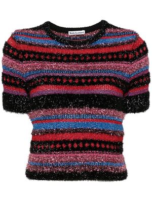 Molly Goddard Jordan striped knitted top - Black