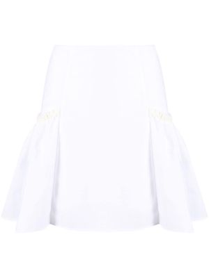 Molly Goddard Kasha pleated poplin skirt - White
