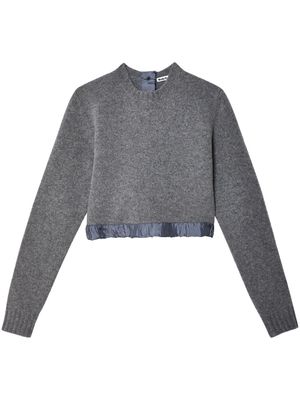 Molly Goddard Katia satin-trim jumper - Grey