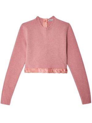 Molly Goddard Katia satin-trim jumper - Pink