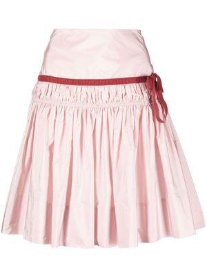 Molly Goddard Lola bow-detail pleated miniskirt - Pink