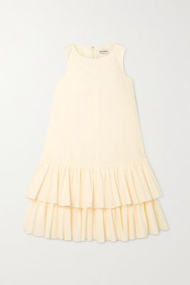 Molly Goddard - Mischa Ruffled Tiered Cotton Mini Dress - Off-white