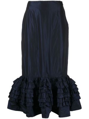 Molly Goddard ruffle-detail peplum skirt - Blue