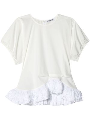 Molly Goddard ruffle-trim T-shirt - White