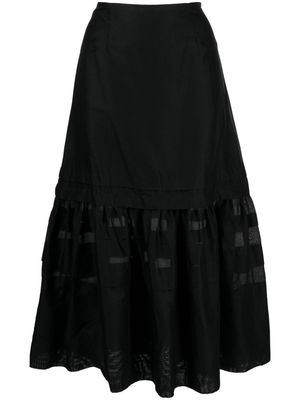Molly Goddard ruffled tiered midi skirt - Black