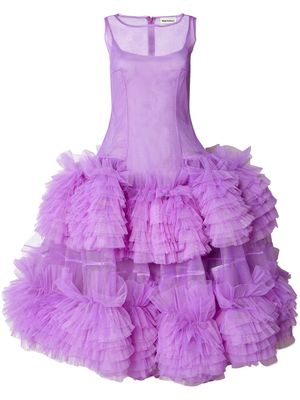 Molly Goddard Yuri gathered frill tulle dress - Purple