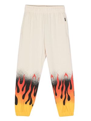 Molo Adan flame-print organic cotton trousers - Neutrals