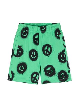 Molo Adian fresh peace-print shorts - Green