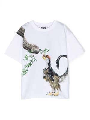 Molo animal-print short-sleeve T-shirt - White
