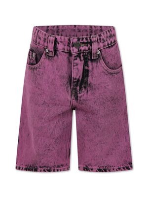 Molo Art dyed denim shorts - Purple