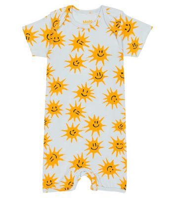 Molo Baby Free printed cotton playsuit