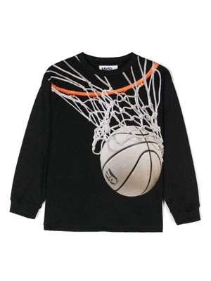 Molo basketball-print organic cotton T-shirt - Black