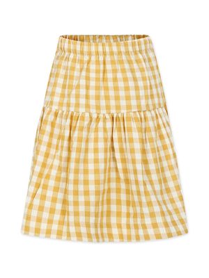 Molo Bianna gingham-pattern skirt - Yellow