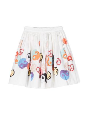 Molo Bonnie graphic-print organic cotton skirt - Neutrals