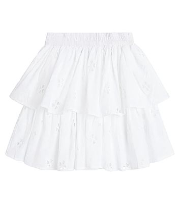 Molo Brigette broderie anglaise cotton skirt