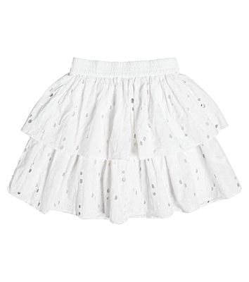 Molo Brigitte broderie anglaise cotton skirt