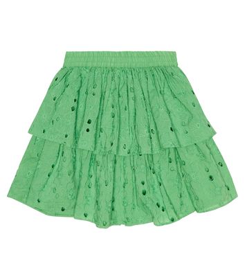 Molo Brigitte eyelet cotton skirt