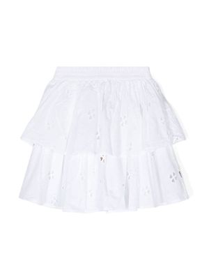 Molo Brigitte ruffled miniskirt - White