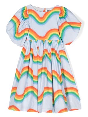 Molo Calyita rainbow-print dress - Blue
