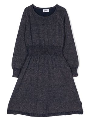 Molo Cameron lurex-detail dress - Blue