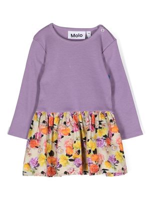Molo Carel Baby Roses Dress - Purple